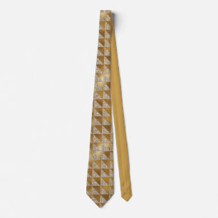 Elegant Luxurious Silver Glitter Gold Pattern Tie