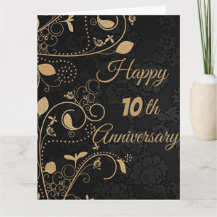 Elegant, Luxury, 10th Anniversary Card