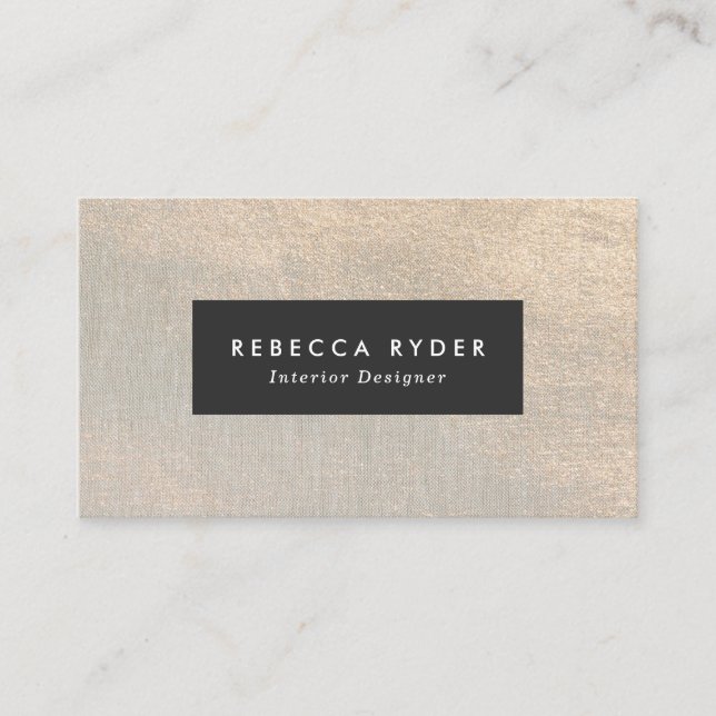 Elegant Luxury Black Faux Gold  Subtle Glitter Business Card (Front)