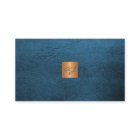 Elegant luxury blue leather copper gold monogram