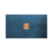 Elegant luxury blue leather copper gold monogram