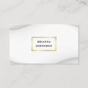 Elegant Luxury Boutique White Gold Business Card