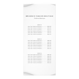 Elegant Luxury Boutique White Gold Business Rack Card