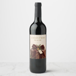 Elegant Luxury Christmas ,Beautiful Gift Box Style Wine Label