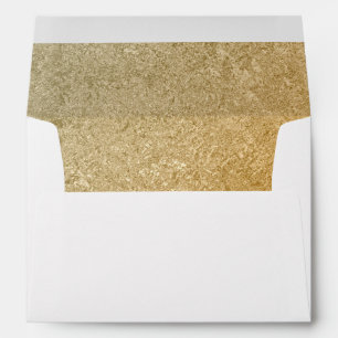 Elegant Luxury   Faux Gold Foil 5 X 7 Wedding Envelope