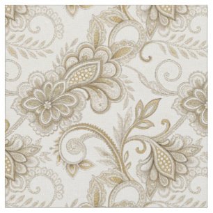 Elegant Luxury Floral Paisley Design Pattern Art Fabric