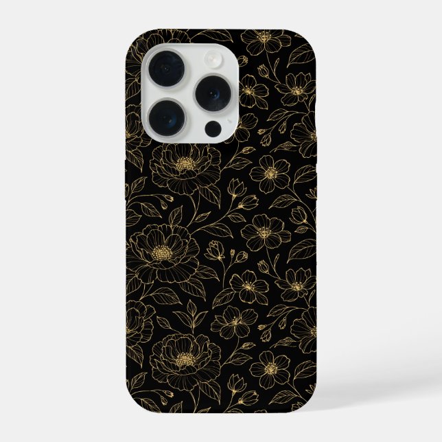 Elegant Luxury Floral Seamless iPhone Case (Back)