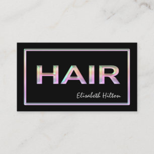 Elegant luxury glamourous holographic HAIR Business Card