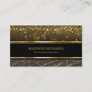 Elegant Luxury Gold Black Business Card