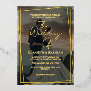 Elegant Luxury Gold & Black Overlay Photo Wedding