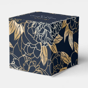Elegant Luxury Gold Florals Wedding Favour Box