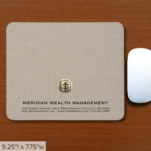 Elegant Luxury Gold Logo Mouse Mat
