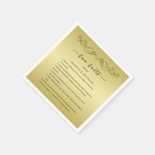 Elegant Luxury Gold Ornate wedding Napkin