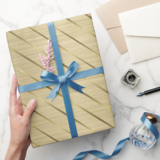 Elegant Luxury Gold Striped Wrapping Paper