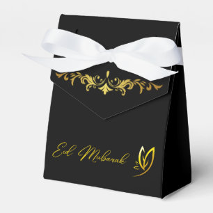 Elegant Luxury Golden Eid Mubarak Favor Box