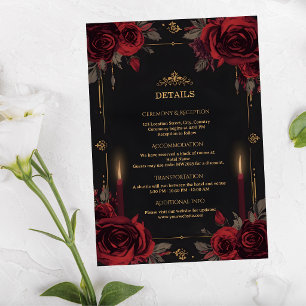 Elegant Luxury Goth Glam Wedding Enclosure Card