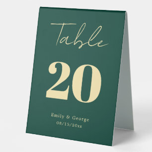 Elegant Luxury Green Gold Script Modern Wedding