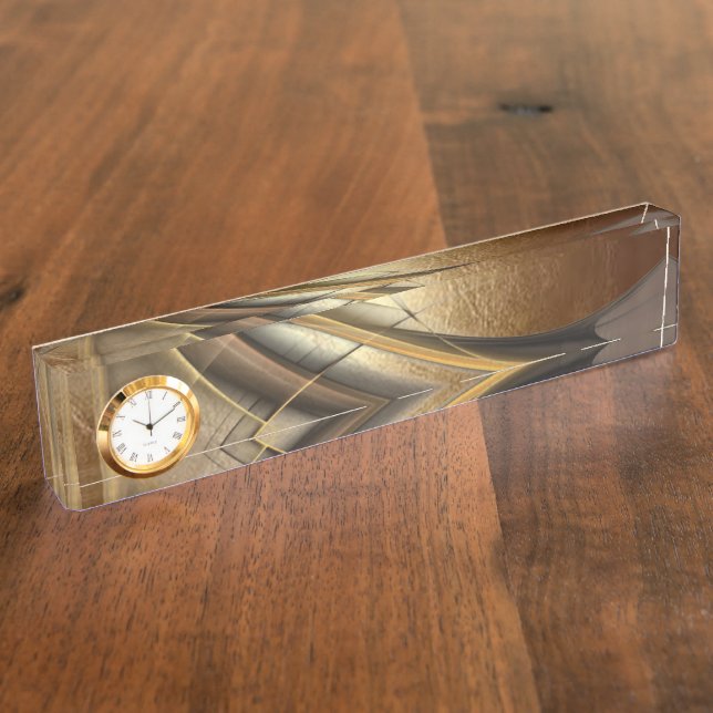 Elegant Luxury Leather Look Nameplate (Side)