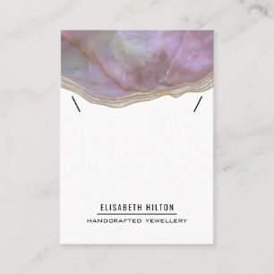 Elegant luxury marble agate NECKLACE DISPLAY Business Card