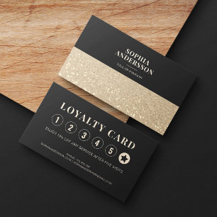 Elegant Luxury Modern Gold Glitter Minimalist Loya Loyalty Card