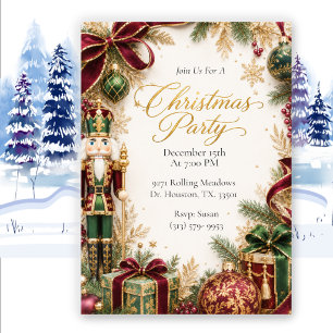 Elegant Luxury Nutcracker Christmas Party Invitation