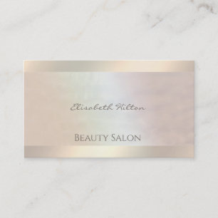 Elegant luxury pearl holographic luminous business card