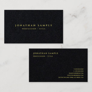 Elegant Luxury Premium Black Paper Template Business Card