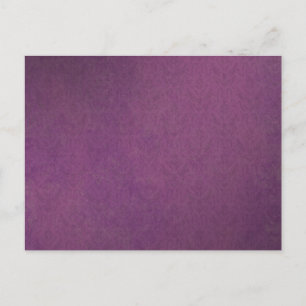 Elegant Luxury Purple Vintage Grunge Damask Postcard