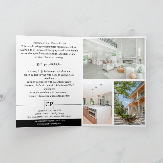 Elegant Luxury Real Estate Listing Brochure Programme (Inside)