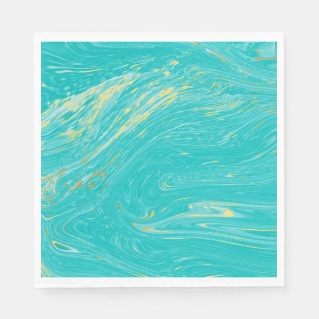 Elegant luxury royal Marble Gold Blue design Napkin (Front)