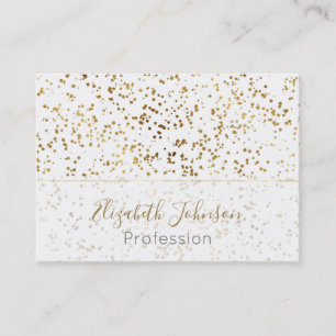 Elegant Luxury Sparkling Gold Confetti Dots Image Business Card