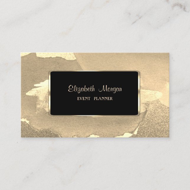 Elegant Luxury Stylish,Abstract,Black Frame Business Card (Front)