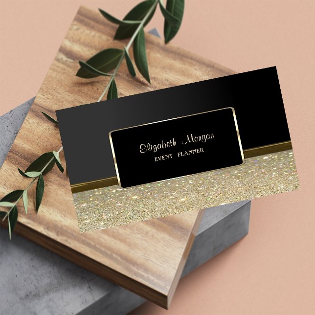 Elegant Luxury Stylish,Faux Gold,Glittery Business Card (Creator Uploaded)