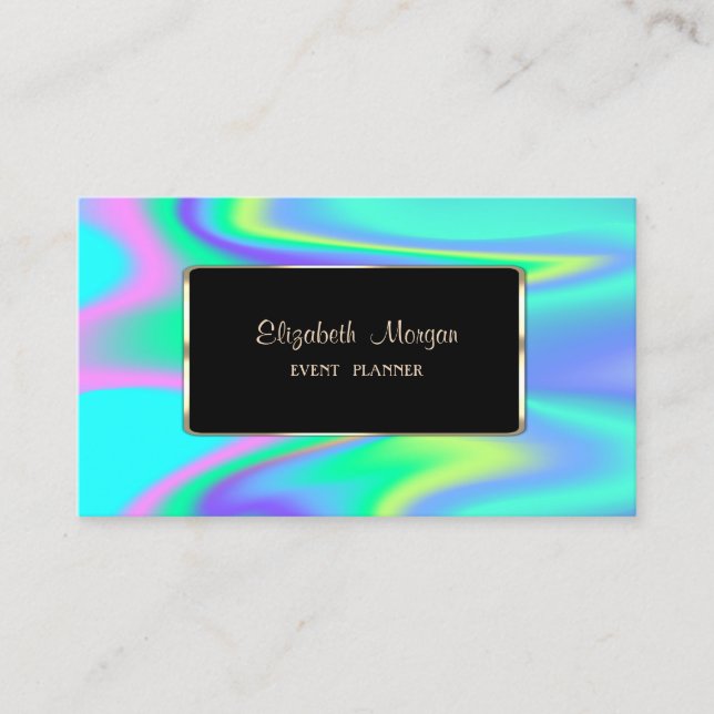 Elegant Luxury Stylish,Modern,Holographic Business Card (Front)