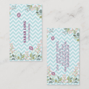 Elegant Luxury Sweet Blue Business Card