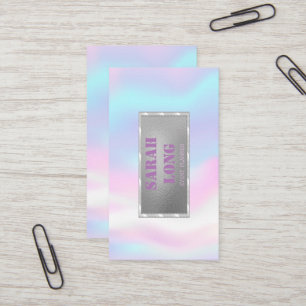 Elegant Luxury Sweet Holographic Business Card