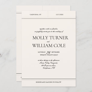 Elegant Luxury Vintage Classic Photo Wedding Invitation