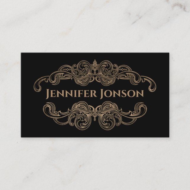 Elegant Luxury Vintage Style Frame Business Card (Front)