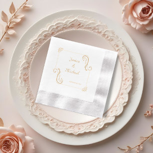 Elegant Luxury Wedding  Foil Napkins