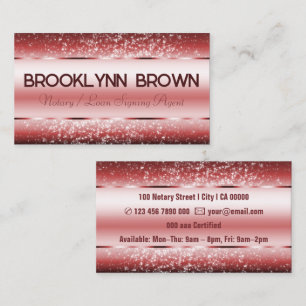 Elegant Luxury Wine Red Luxe Border Glitter Stars Business Card