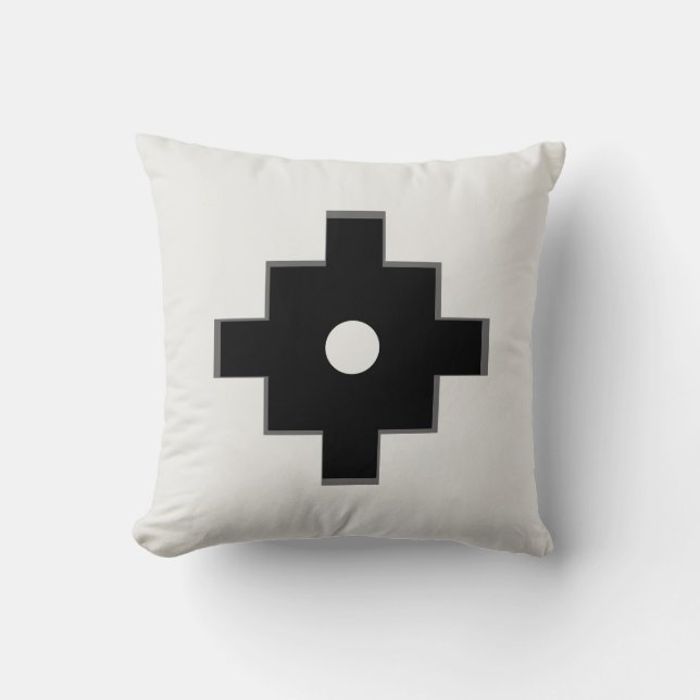 Elegant Machu Picchu Geometric Design Cushion (Front)