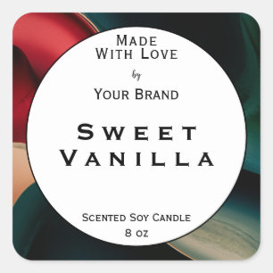 Elegant Made With Love Product Packaging Label