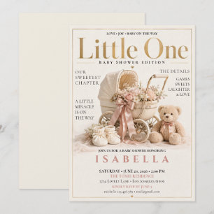 Elegant Magazine Cover Baby Shower Invitation