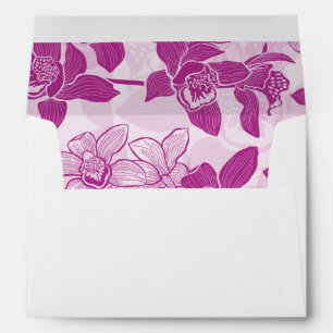 Elegant Magenta Orchid Floral Envelopes