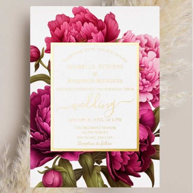 Elegant Magenta Peony Floral Wedding (Creator Uploaded)
