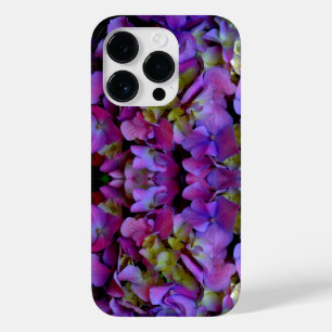 Elegant Magenta Purple blue Hydrangeas flowers Case-Mate iPhone 14 Pro Case