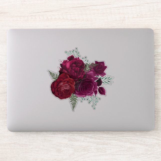 Elegant Magenta Rose Floral Bouquet (Computer)