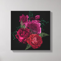 Elegant Magenta Rose Floral Bouquet