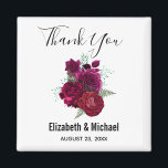 Elegant Magenta Rose Floral Bouquet Wedding Magnet<br><div class="desc">A favour magnet with a beautiful image of a bouquet of magenta and pink flowers.</div>