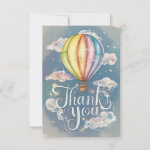 Elegant Magic Hot Air Balloon  Thank You Card
